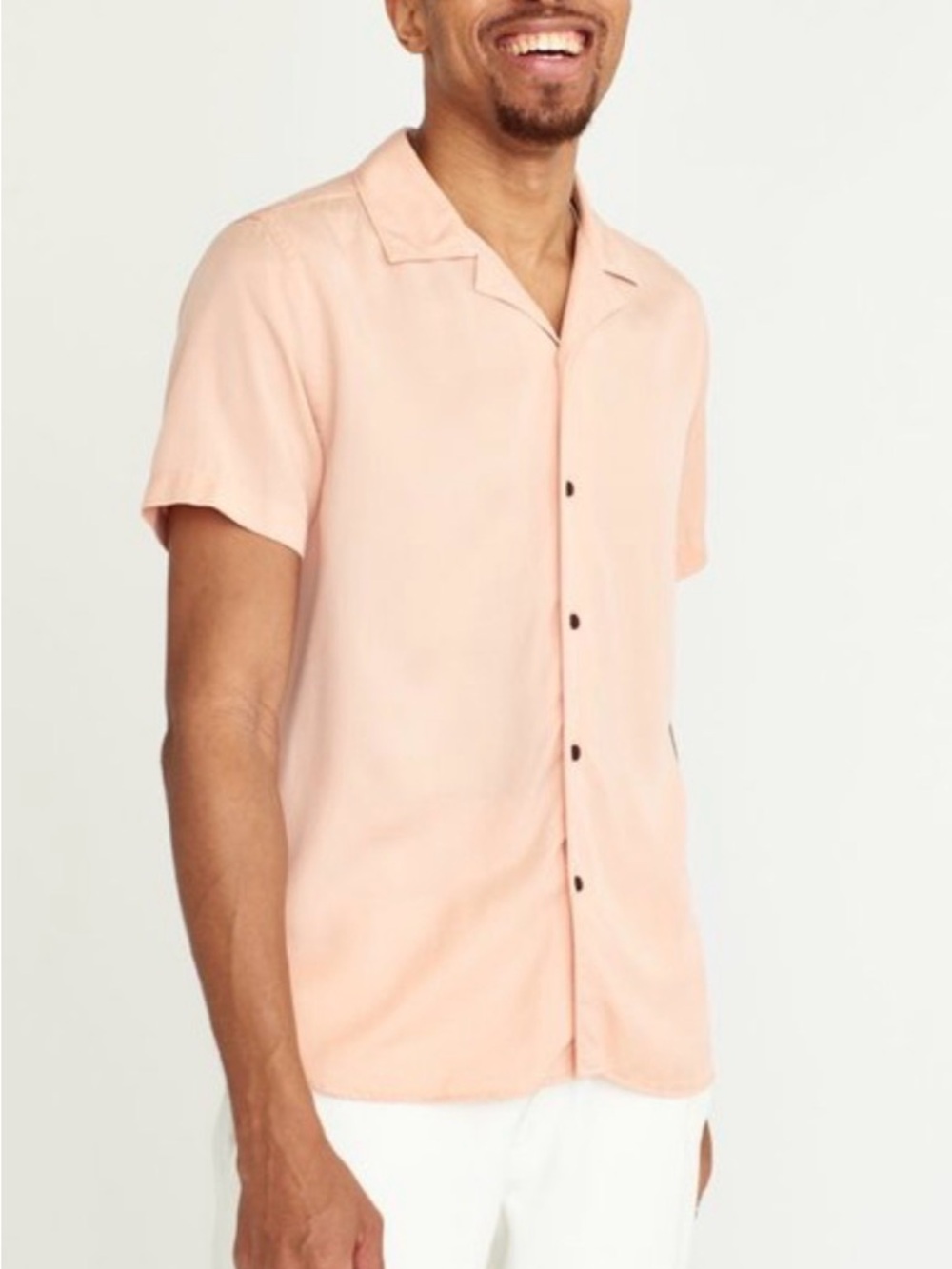 NWT Wax London Didcot Shirt Dusty Pink Short Sleeve Size Medium